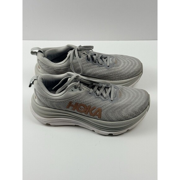 Hoka One One Shoes - Size 8B - Hoka One One HOKA Gaviota 5 Wide Harbor Mist Rose Gold W